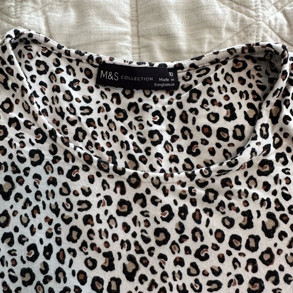 MARKS & SPENCER ANIMAL PRINT JERSEY SWING DRESS SIZE UK 10 (SIZE US 4) - Picture 6 of 9